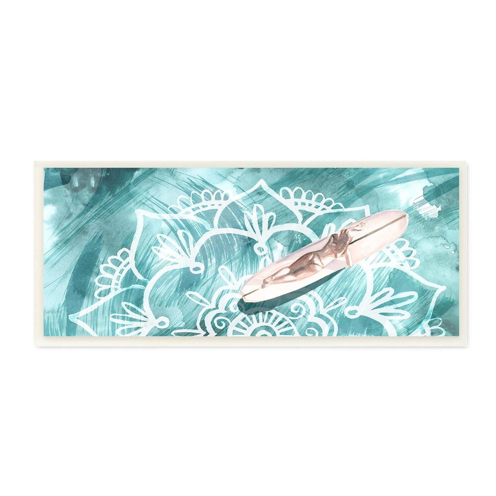 2701 Beach Surfer Abstract Floral Pattern Coast